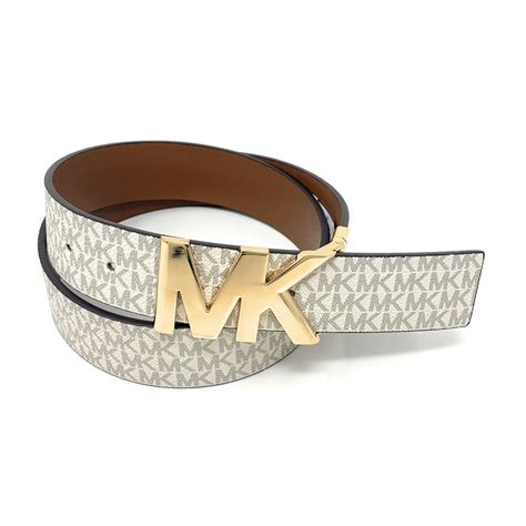 michael kors mens leather logo belt|Michael Kors belt reversible.